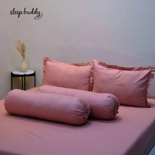 Sleep Buddy Set Sprei Plain Series Creme Almond Cotton Sateen