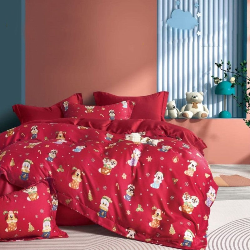 Sleep Buddy Set Sprei Kids Series Red Baby Christmas Lyocell 60s