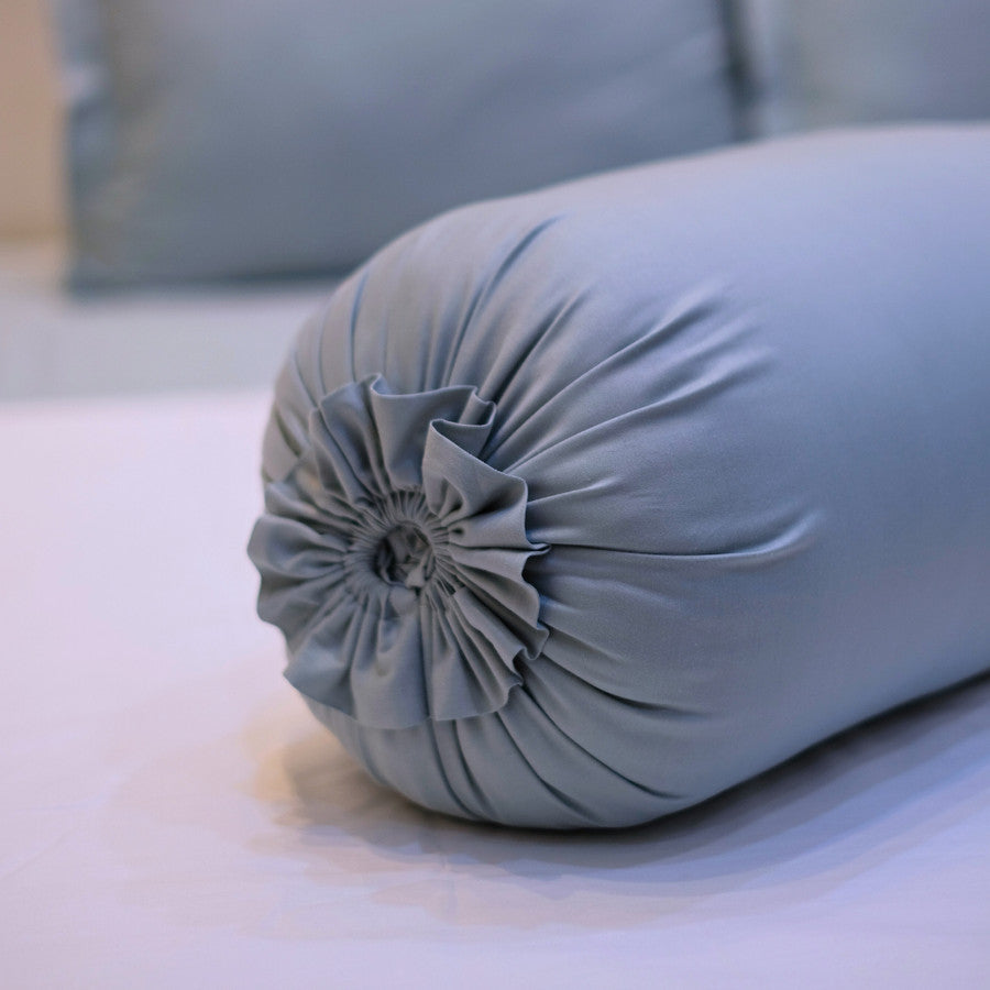 Sleep Buddy Set Sprei Plain Series Spun Blue Cotton Sateen