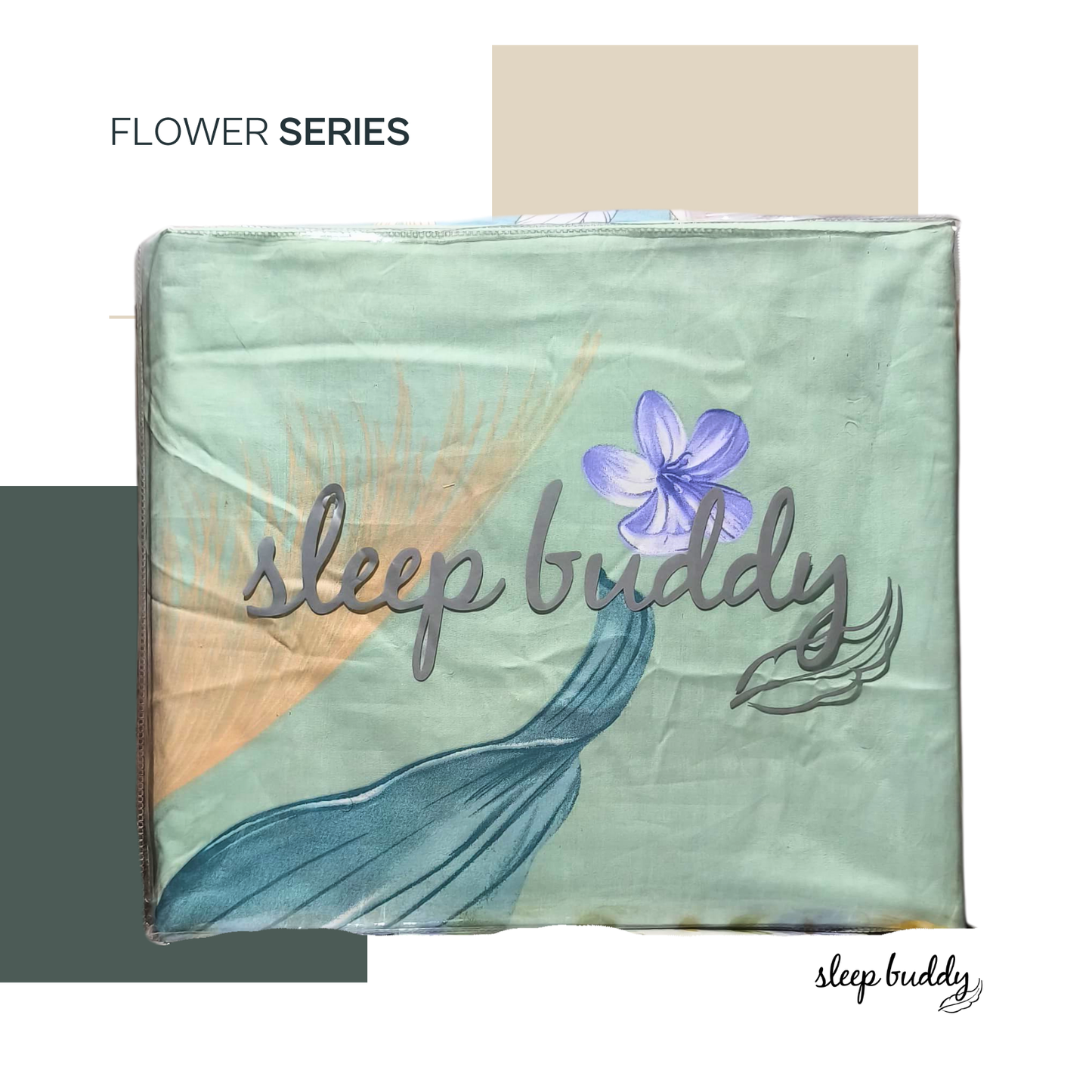 Sleep Buddy Set Sprei Flower Series Cotton Sateen