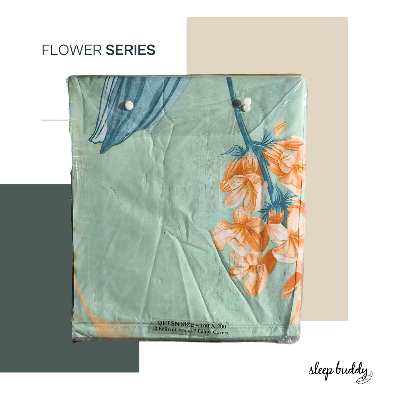 Sleep Buddy Set Sprei Flower Series Cotton Sateen