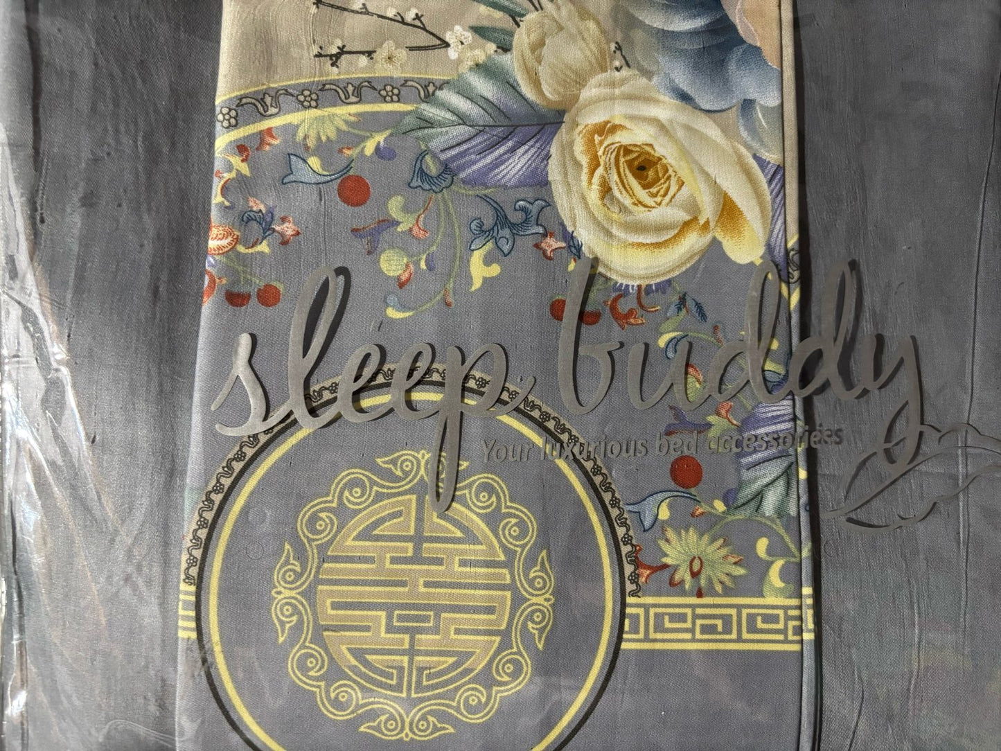 Sleep Buddy Set Sprei Grey Japanesse Sakura Cotton Sateen