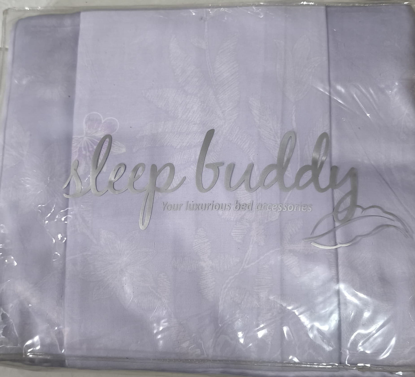 Sleep Buddy Set Sprei Light Purple Flowy Jacquard Lyocell