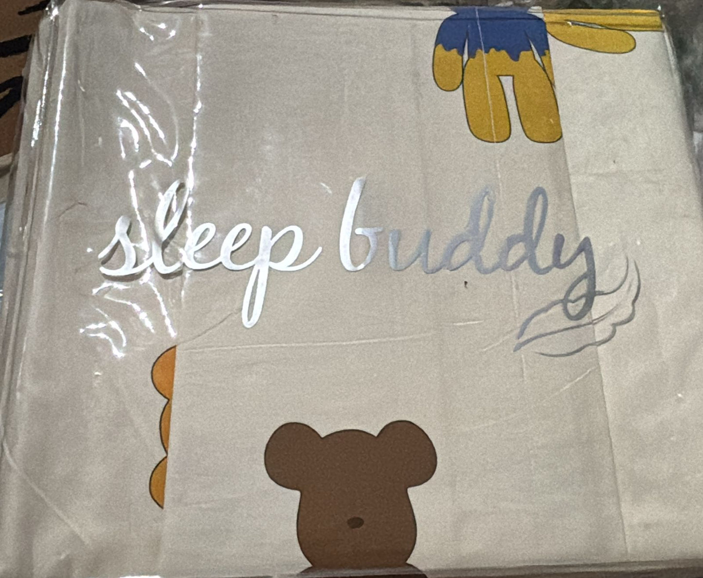 Sleep Buddy Set Sprei Brown Bear Cotton Sateen