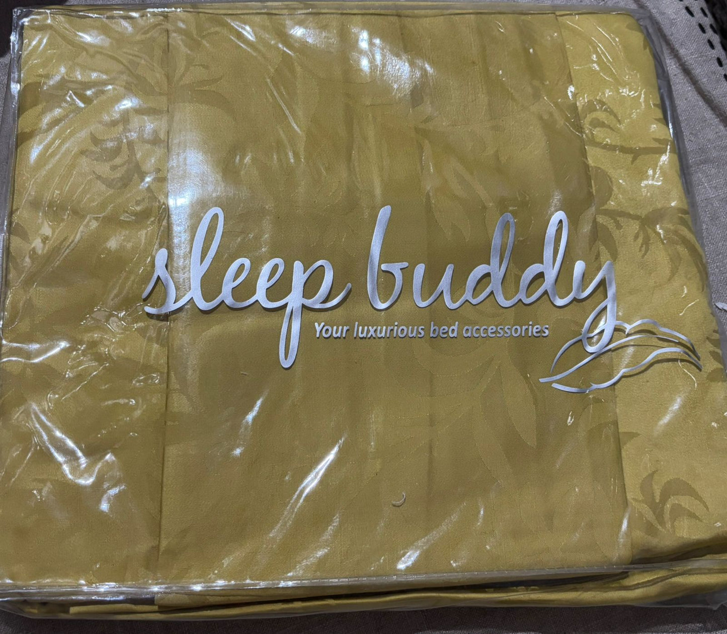 Sleep Buddy Set Sprei Golden Olive Jacquard Lyocell