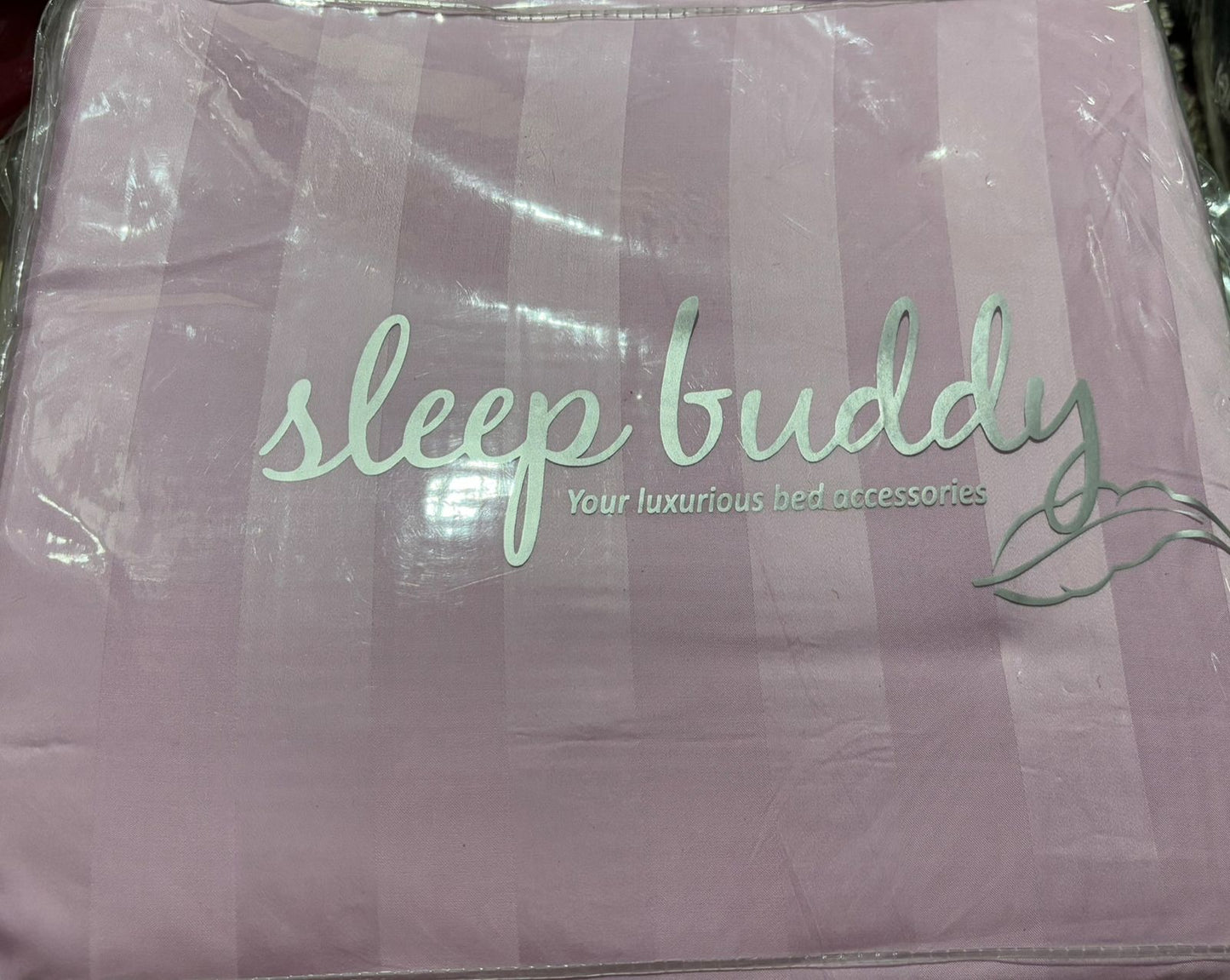Sleep Buddy Set Sprei Lavender Salur Jacquard Lyocell