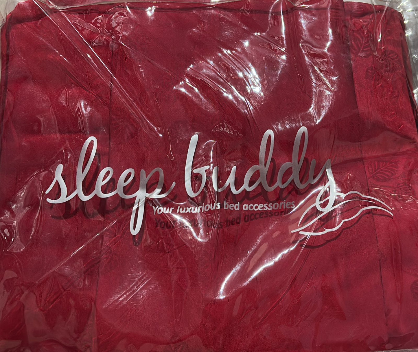 Sleep Buddy Set Sprei Red Leaf Jacquard Lyocell