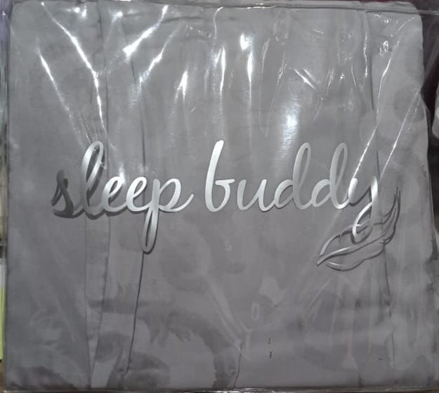 Sleep Buddy Set Sprei Grey Swirl Wavy Jacquard Lyocell
