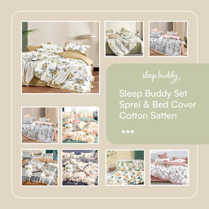 Sleep Buddy Set Sprei Flower Series Cotton Sateen
