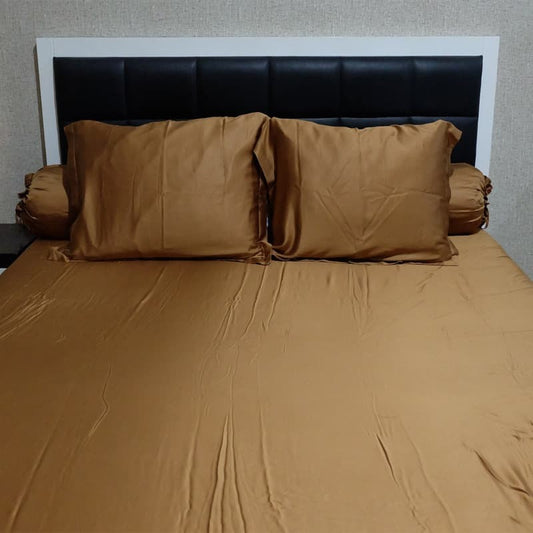Sleep Buddy Set Sprei Plain Series Brown lyocell 60s