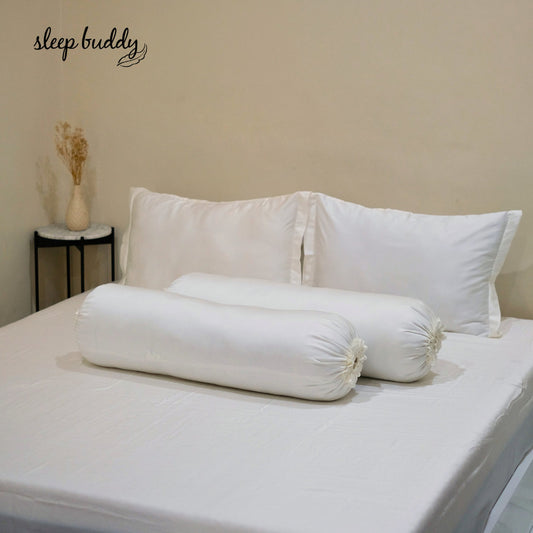 Sleep Buddy Set Sprei Plain Series White Off Lyocell 60s