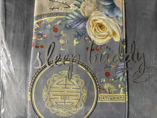 Sleep Buddy Set Sprei Grey Japanesse Sakura Cotton Sateen