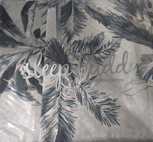 Sleep Buddy Set Sprei Palma Grey Lyocell 60s