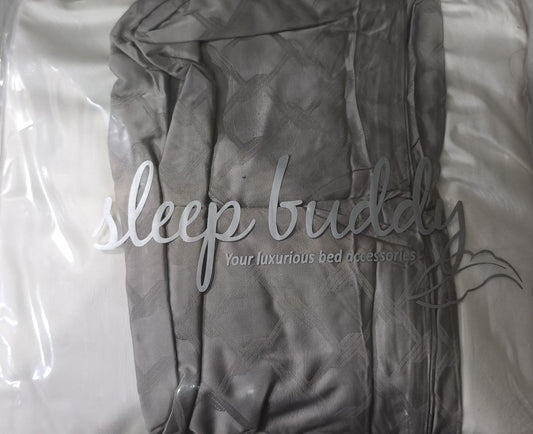 Sleep Buddy Set Sprei White Grey Jacquard Lyocell
