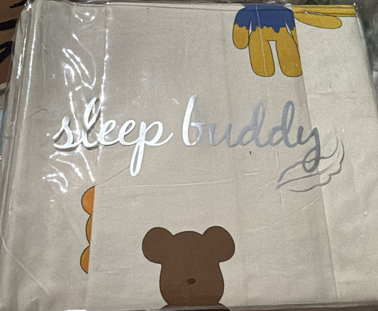 Sleep Buddy Set Sprei Brown Bear Cotton Sateen