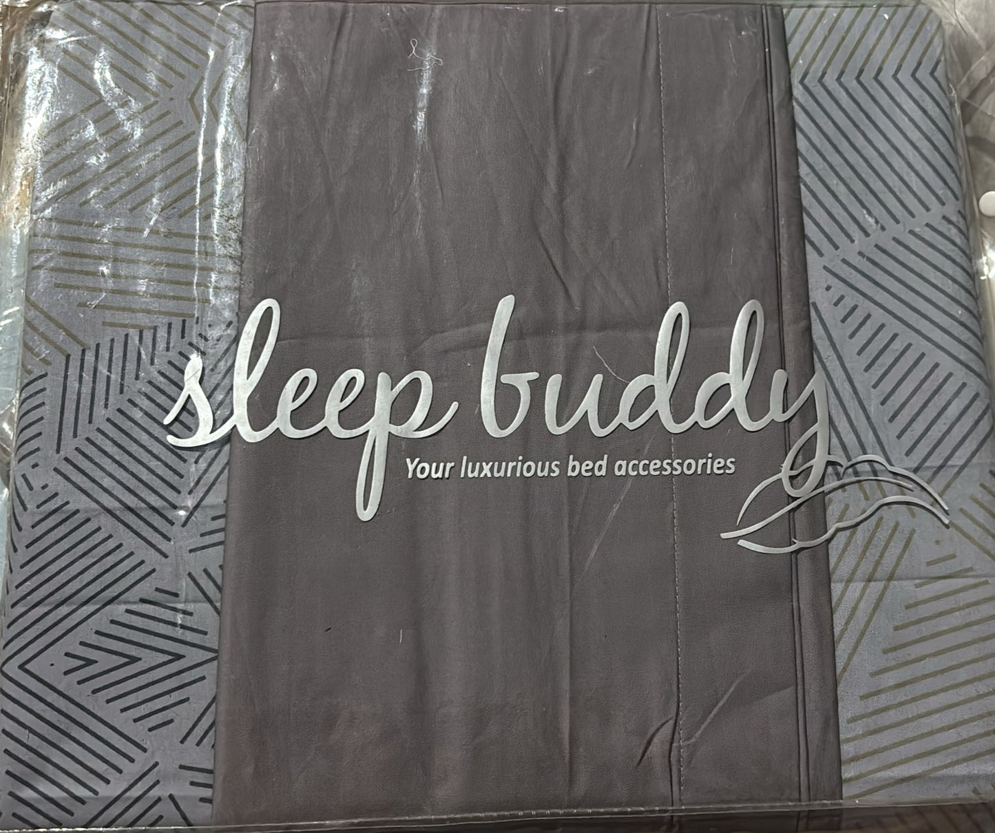 Sleep Buddy Set Sprei Geometri Line Cotton Sateen