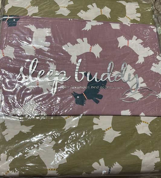 Sleep Buddy Set Sprei Dogs Cotton Sateen