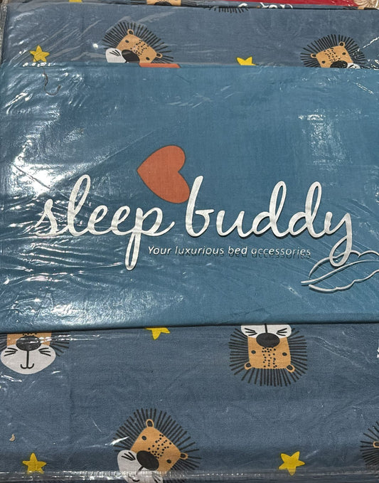 Sleep Buddy Set Sprei Cute Lion Cotton Sateen