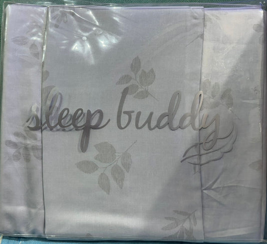 Sleep Buddy Set Sprei Grey Flower Lyocell 60s