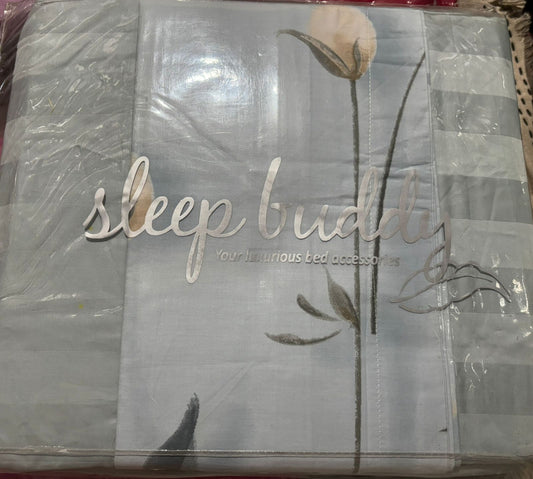 Sleep Buddy Set Sprei Tulip Blue Jacquard Lyocell