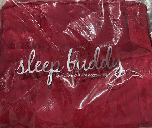 Sleep Buddy Set Sprei Red Leaf Jacquard Lyocell