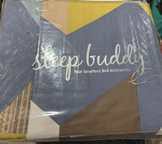 Sleep Buddy Set Sprei Geometri Cotton Sateen