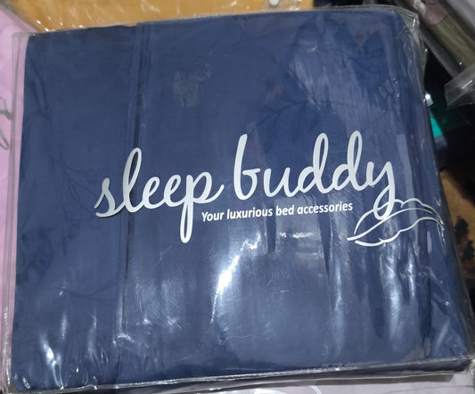 Sleep Buddy Set Sprei Denim Leaf Jacquard Lyocell