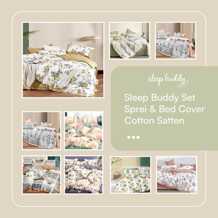 Sleep Buddy Set Sprei Flower Series Rose Cotton Sateen