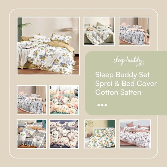 Sleep Buddy Set Sprei Flower Series Cotton Sateen