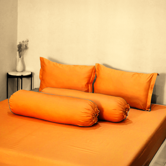 Sleep Buddy Set Sprei Plain Series Orange Lyocell 60s